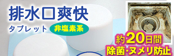 排水口爽快タブレット（非塩素系）